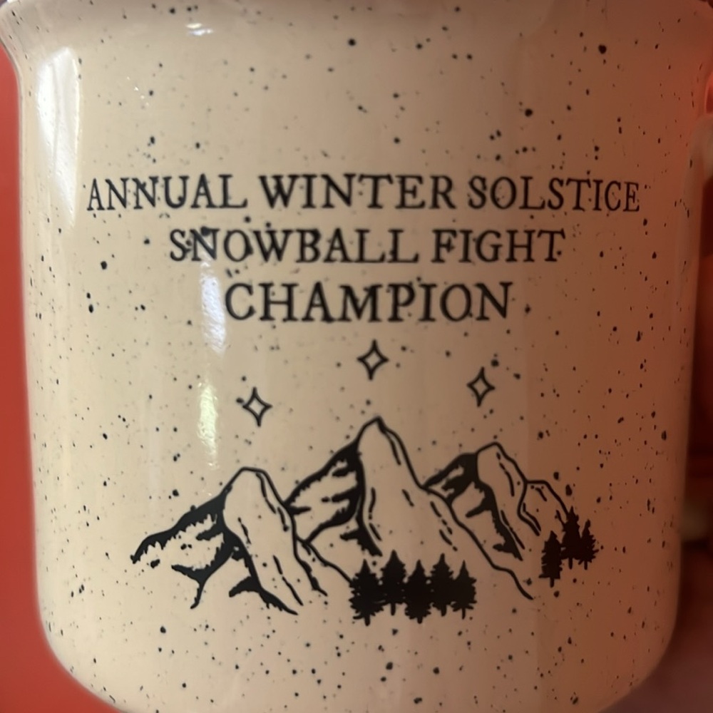 ACOTAR Winter Solstice Champion Mug ceramic annual snowball fight Cassian - Picture 2 of 5